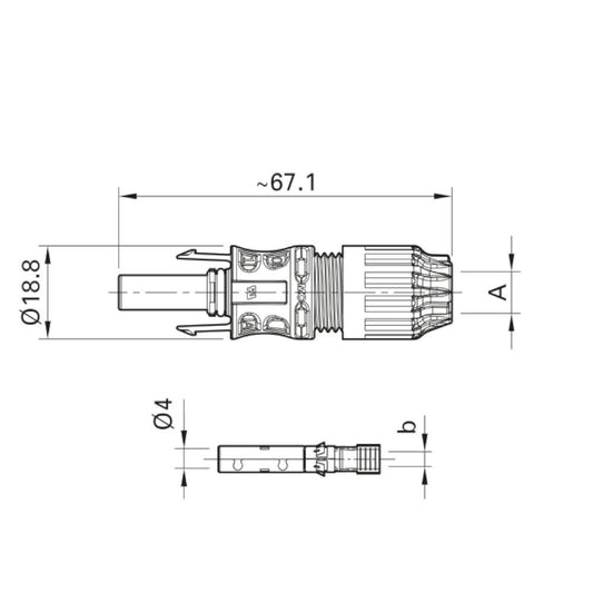 Staubli MC4 EVO2 Connector Female (4-6mmÂ²)