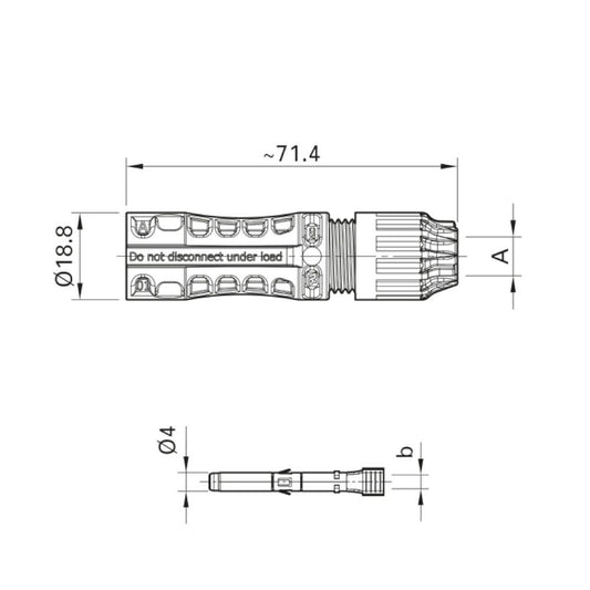 Staubli MC4 EVO2 Connector Male (4-6mmÂ²)